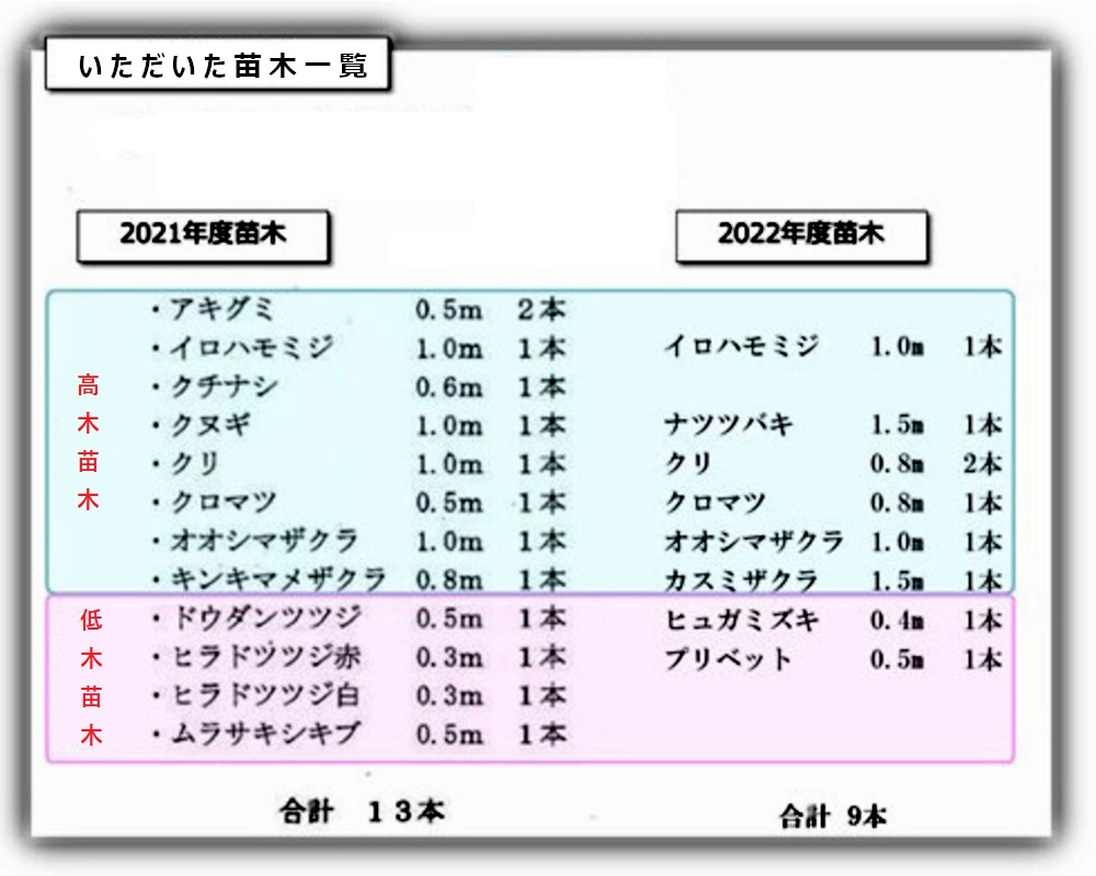 苗木の植樹を行いましたb